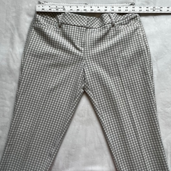 EXPRESS Columnist Gray & White Gingham Dress Pants Size 2R - Picture 6 of 8